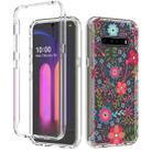 For LG V60 ThinQ 5G 2 in 1 High Transparent Painted Shockproof PC + TPU Protective Case(Small Floral) - 1