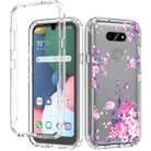 For LG K31 2 in 1 High Transparent Painted Shockproof PC + TPU Protective Case(Rose) - 1