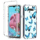 For LG K51 2 in 1 High Transparent Painted Shockproof PC + TPU Protective Case(Blue Butterfly) - 1