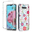 For LG K51 2 in 1 High Transparent Painted Shockproof PC + TPU Protective Case(Small Floral) - 1
