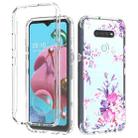 For LG K51 2 in 1 High Transparent Painted Shockproof PC + TPU Protective Case(Rose) - 1