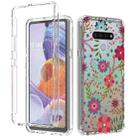 For LG Stylo 6 2 in 1 High Transparent Painted Shockproof PC + TPU Protective Case(Small Floral) - 1