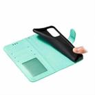 For OPPO Find X3 Lite / Reno5 5G Flower Vine Embossing Pattern Horizontal Flip Leather Case with Card Slot & Holder & Wallet & Lanyard(Green) - 7