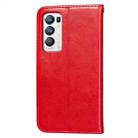 For OPPO Find X3 Neo / Reno5 Pro Plus 5G Flower Vine Embossing Pattern Horizontal Flip Leather Case with Card Slot & Holder & Wallet & Lanyard(Red) - 3