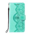 For OPPO Find X3 Neo / Reno5 Pro Plus 5G Flower Vine Embossing Pattern Horizontal Flip Leather Case with Card Slot & Holder & Wallet & Lanyard(Green) - 2