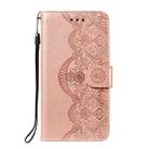 For OPPO Find X3 Neo / Reno5 Pro Plus 5G Flower Vine Embossing Pattern Horizontal Flip Leather Case with Card Slot & Holder & Wallet & Lanyard(Rose Gold) - 2