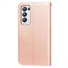 For OPPO Find X3 Neo / Reno5 Pro Plus 5G Flower Vine Embossing Pattern Horizontal Flip Leather Case with Card Slot & Holder & Wallet & Lanyard(Rose Gold) - 3