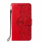 For OPPO Find X3 / X3 Pro Flower Vine Embossing Pattern Horizontal Flip Leather Case with Card Slot & Holder & Wallet & Lanyard(Red) - 2