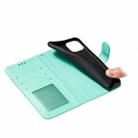 For Xiaomi Mi 11 Lite Flower Vine Embossing Pattern Horizontal Flip Leather Case with Card Slot & Holder & Wallet & Lanyard(Green) - 7