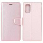 For Samsung Galaxy A02s Silk Texture Horizontal Flip Leather Case with Holder & Card Slots & Wallet & Photo Frame(Rose Gold) - 1
