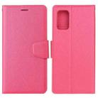 For Samsung Galaxy A02s Silk Texture Horizontal Flip Leather Case with Holder & Card Slots & Wallet & Photo Frame(Rose Red) - 1