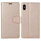 For Samsung Galaxy A22 5G Silk Texture Horizontal Flip Leather Case with Holder & Card Slots & Wallet & Photo Frame(Gold) - 1