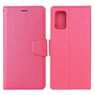 For Samsung Galaxy A52 5G / 4G Silk Texture Horizontal Flip Leather Case with Holder & Card Slots & Wallet & Photo Frame(Rose Red) - 1