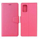 For Samsung Galaxy A72 5G / 4G Silk Texture Horizontal Flip Leather Case with Holder & Card Slots & Wallet & Photo Frame(Rose Red) - 1