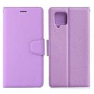 For Samsung Galaxy A42 5G Silk Texture Horizontal Flip Leather Case with Holder & Card Slots & Wallet & Photo Frame(Purple) - 1