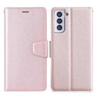 For Samsung Galaxy S21 5G Silk Texture Horizontal Flip Leather Case with Holder & Card Slots & Wallet & Photo Frame(Rose Gold) - 1