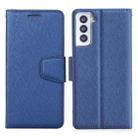 For Samsung Galaxy S21 Ultra 5G Silk Texture Horizontal Flip Leather Case with Holder & Card Slots & Wallet & Photo Frame(Blue) - 1