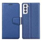 For Samsung Galaxy S21+ 5G Silk Texture Horizontal Flip Leather Case with Holder & Card Slots & Wallet & Photo Frame(Blue) - 1