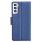 For Samsung Galaxy S21+ 5G Silk Texture Horizontal Flip Leather Case with Holder & Card Slots & Wallet & Photo Frame(Blue) - 3