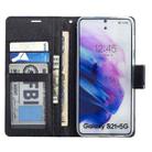 For Samsung Galaxy S21+ 5G Silk Texture Horizontal Flip Leather Case with Holder & Card Slots & Wallet & Photo Frame(Black) - 4