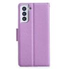 For Samsung Galaxy S21+ 5G Silk Texture Horizontal Flip Leather Case with Holder & Card Slots & Wallet & Photo Frame(Purple) - 3