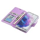 For Samsung Galaxy S21+ 5G Silk Texture Horizontal Flip Leather Case with Holder & Card Slots & Wallet & Photo Frame(Purple) - 5