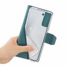 For Samsung Galaxy S21+ 5G Silk Texture Horizontal Flip Leather Case with Holder & Card Slots & Wallet & Photo Frame(Green) - 6