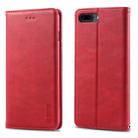 For iPhone 7 Plus / 8 Plus AZNS Retro Texture Magnetic Horizontal Flip PU Leather Case with Holder & Card Slots & Photo Frame(Red) - 1