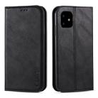 For iPhone 11 AZNS Retro Texture Magnetic Horizontal Flip PU Leather Case with Holder & Card Slots & Photo Frame(Black) - 1