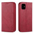 For iPhone 11 AZNS Retro Texture Magnetic Horizontal Flip PU Leather Case with Holder & Card Slots & Photo Frame(Red) - 1