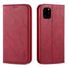 For iPhone 11 Pro AZNS Retro Texture Magnetic Horizontal Flip PU Leather Case with Holder & Card Slots & Photo Frame(Red) - 1