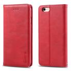 For iPhone 6 Plus / 6s Plus AZNS Retro Texture Magnetic Horizontal Flip PU Leather Case with Holder & Card Slots & Photo Frame(Red) - 1