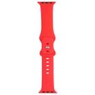 Double Wear Rivets Watch Band For Apple Watch Ultra 49mm / Series 8&7 45mm / SE 2&6&SE&5&4 44mm / 3&2&1 42mm(Scarlet) - 1