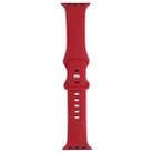 Double Wear Rivets Watch Band For Apple Watch Ultra 49mm&Watch Ultra 2 49mm / Series 9&8&7 45mm / SE 3&SE 2&6&SE&5&4 44mm / 3&2&1 42mm(Red Wine) - 1