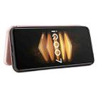 For vivo iQOO 7 5G Carbon Fiber Texture Horizontal Flip TPU + PC + PU Leather Case with Card Slot(Pink) - 4