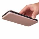 For vivo iQOO 7 5G Carbon Fiber Texture Horizontal Flip TPU + PC + PU Leather Case with Card Slot(Pink) - 7