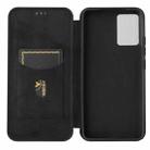 For vivo iQOO 7 5G Carbon Fiber Texture Horizontal Flip TPU + PC + PU Leather Case with Card Slot(Black) - 3