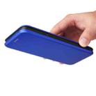 For vivo iQOO 7 5G Carbon Fiber Texture Horizontal Flip TPU + PC + PU Leather Case with Card Slot(Blue) - 7