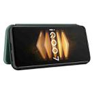 For vivo iQOO 7 5G Carbon Fiber Texture Horizontal Flip TPU + PC + PU Leather Case with Card Slot(Green) - 4
