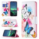 For Nokia 1.4 Colored Drawing Pattern Horizontal Flip Leather Case with Holder & Card Slots & Wallet(Butterflies) - 1