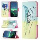 For Nokia 1.4 Colored Drawing Pattern Horizontal Flip Leather Case with Holder & Card Slots & Wallet(Feather) - 1