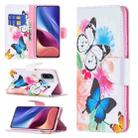 For Xiaomi Mi 11i / Poco F3 / Redmi K40 Colored Drawing Pattern Horizontal Flip Leather Case with Holder & Card Slots & Wallet(Butterflies) - 1