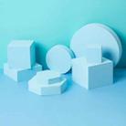 8 in 1 Different Sizes Geometric Cube Solid Color Photography Photo Background Table Shooting Foam Props(Light Blue) - 1