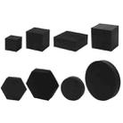8 in 1 Different Sizes Geometric Cube Solid Color Photography Photo Background Table Shooting Foam Props (Black) - 1