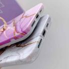 Golden Powder Dream Color Marble Pattern TPU Protective Case with Ring Stand For iPhone 11 Pro(Red) - 3