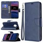 For Nokia G20 / G10 Retro Lambskin Texture Pure Color Horizontal Flip PU Leather Case with Holder & Card Slots & Wallet & Lanyard(Blue) - 1