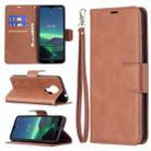 For Nokia 1.4 Retro Lambskin Texture Pure Color Horizontal Flip PU Leather Case with Holder & Card Slots & Wallet & Lanyard(Brown) - 1