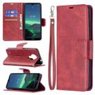 For Nokia 1.4 Retro Lambskin Texture Pure Color Horizontal Flip PU Leather Case with Holder & Card Slots & Wallet & Lanyard(Red) - 1