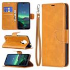 For Nokia 1.4 Retro Lambskin Texture Pure Color Horizontal Flip PU Leather Case with Holder & Card Slots & Wallet & Lanyard(Yellow) - 1