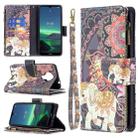 For Nokia 1.4 Colored Drawing Pattern Zipper Horizontal Flip Leather Case with Holder & Card Slots & Wallet(Flower Elephants) - 1